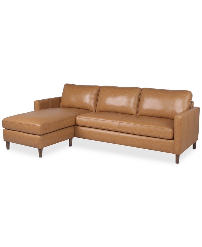 Nice Link Beverli 2Pc. Leather Sectional Macy's