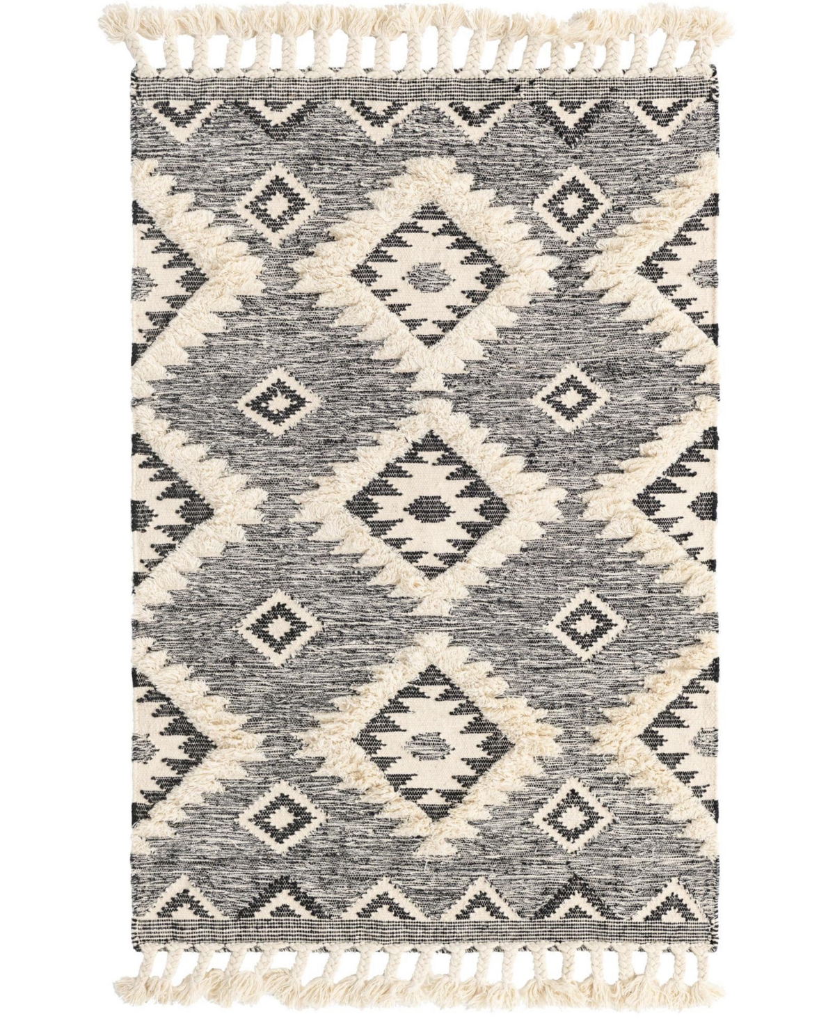 Bayshore Home Ridge Papago 4' x 6' Area Rug - Charcoal