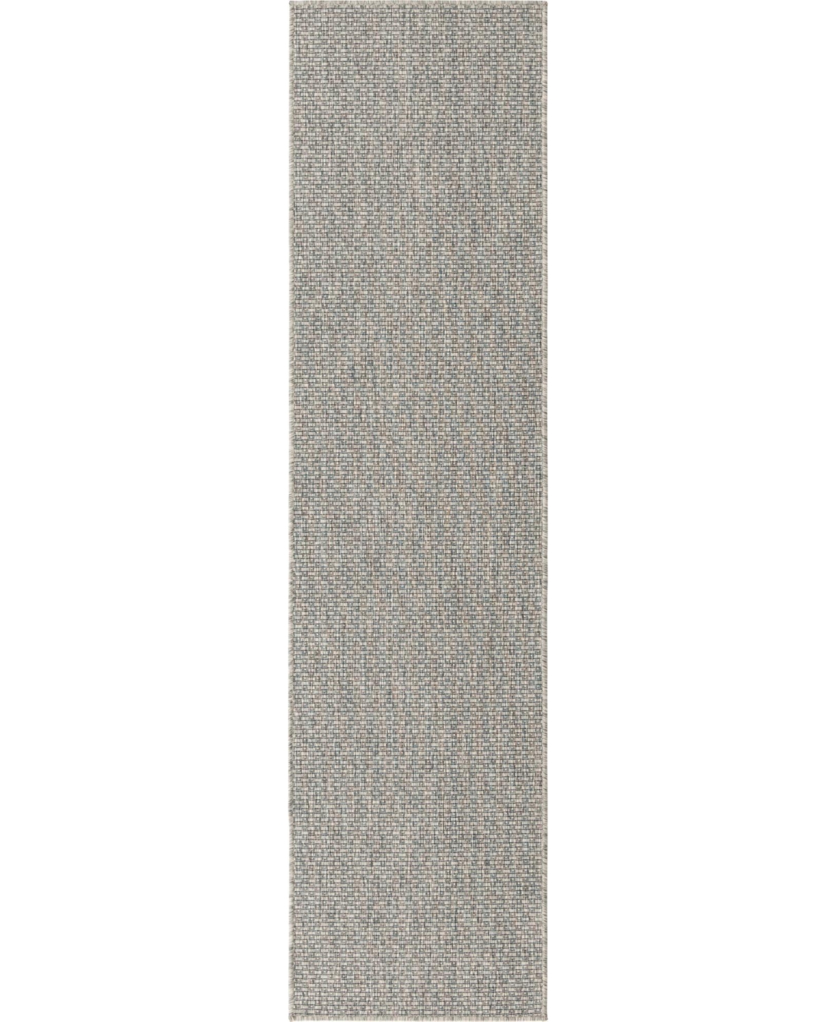 Bayshore Home Outdoor Bh Pashio Solid 2' X 8' Runner Area Rug In Silver-tone