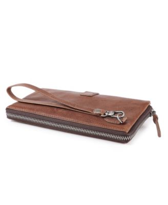 Women's Genuine Leather Snapper Clutch