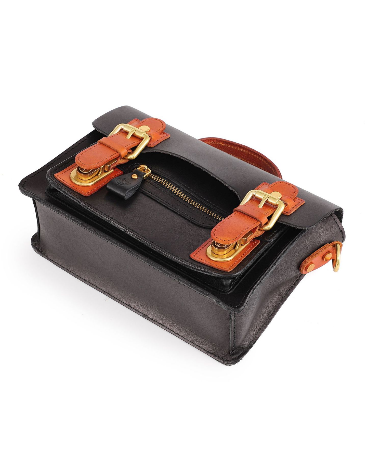 Женская сумка OLD TREND Genuine Leather Aster Mini Satchel, цвет: Чёрный — фото 8