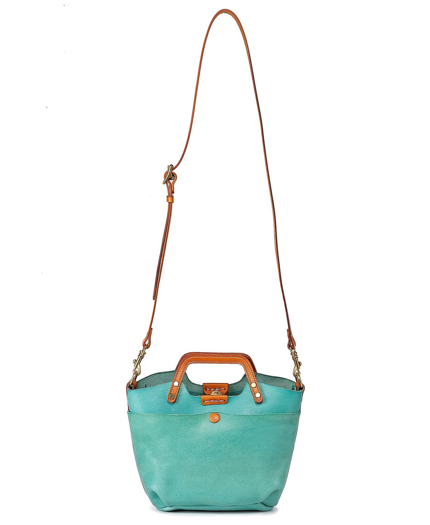 Женская сумка OLD TREND Genuine Leather Sprout Land Mini, цвет: Аквамариновый — фото 10