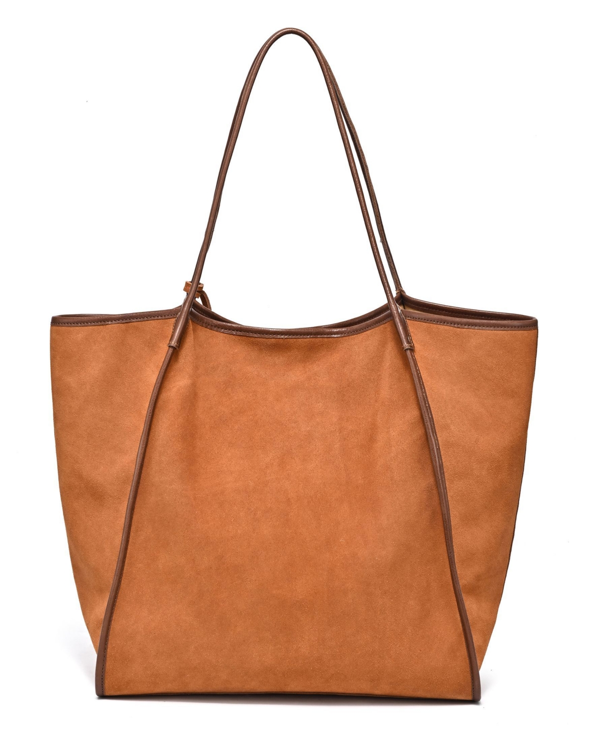 Women's Genuine Leather Pine Hill Tote Bag - Caramel