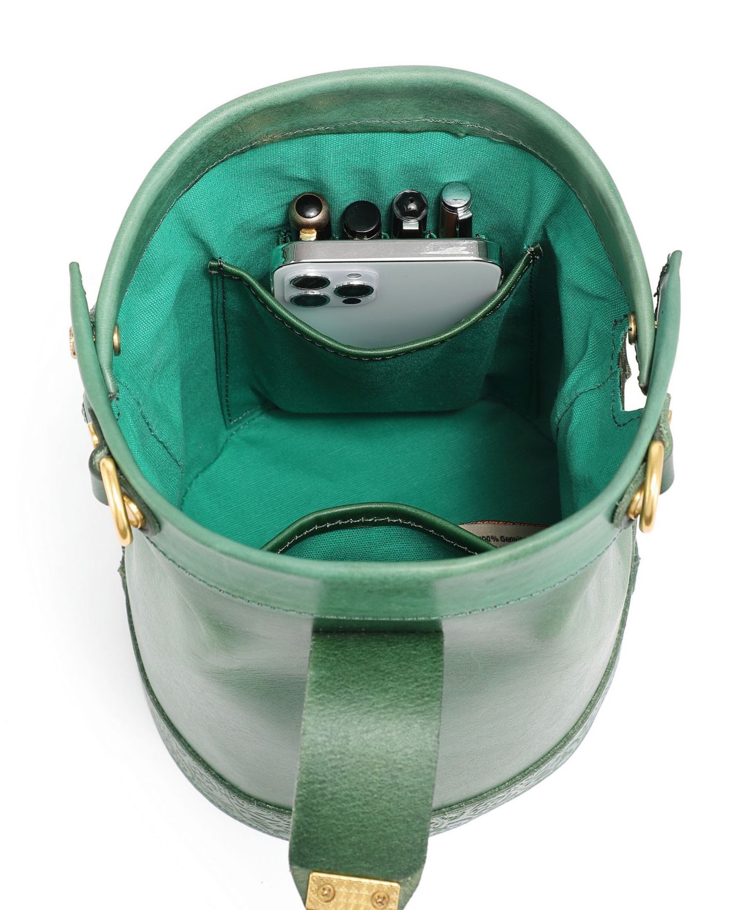 Doctor Mini Leather Bucket Crossbody Bag
