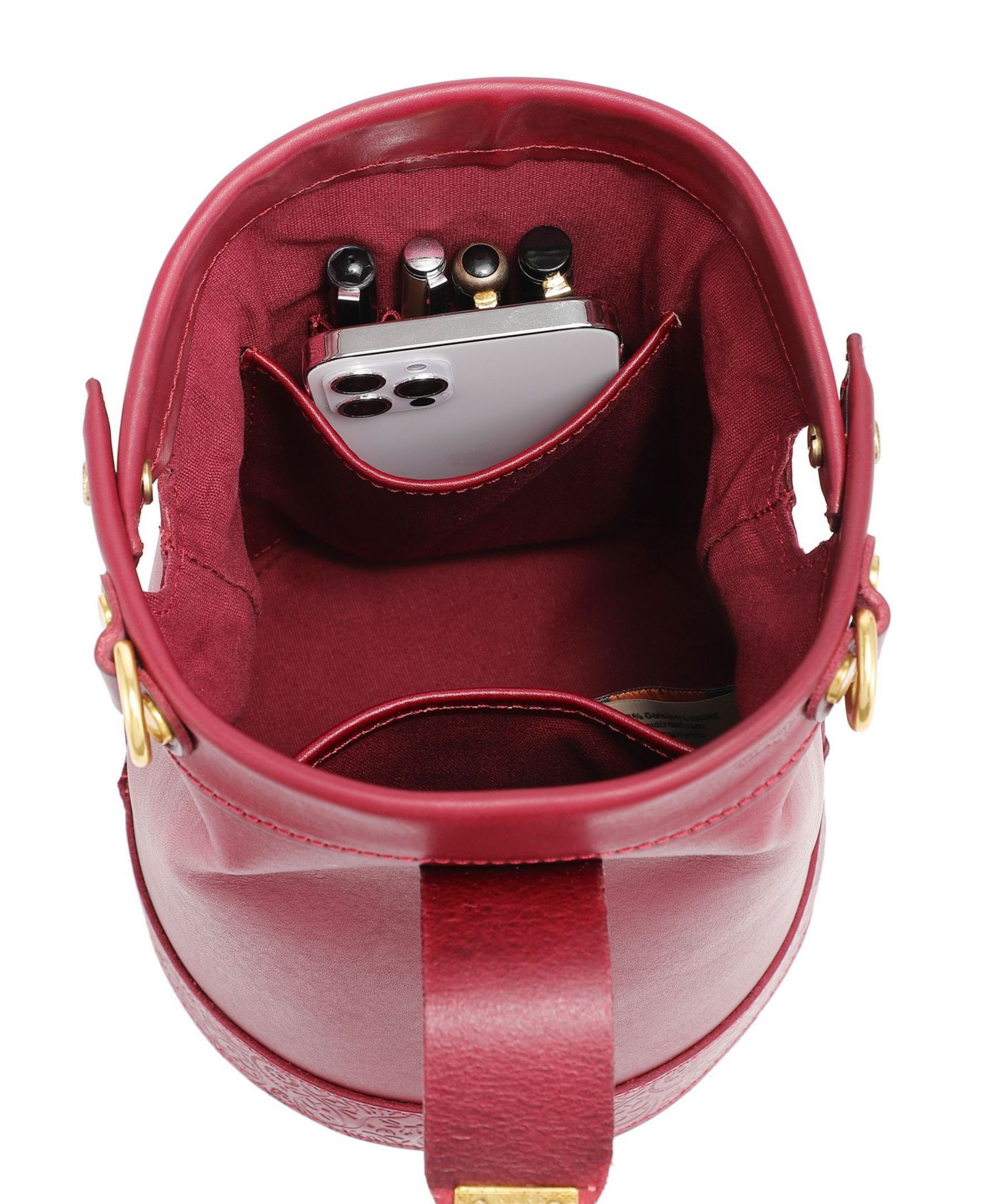 Doctor Mini Leather Bucket Crossbody Bag