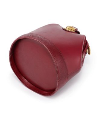 Women's Genuine Leather Doctor Bucket Crossbody Convertible Bag