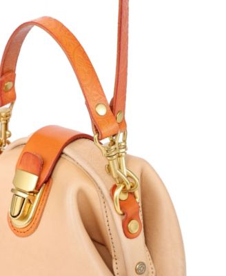 Women's Genuine Leather Doctor Bucket Crossbody Convertible Bag