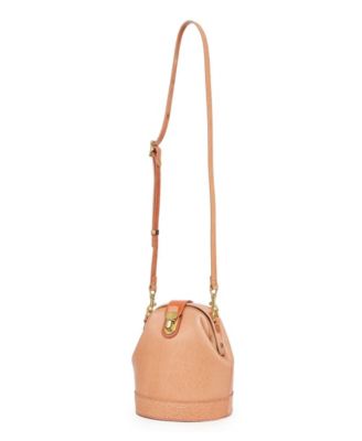 Women's Genuine Leather Doctor Bucket Crossbody Convertible Bag