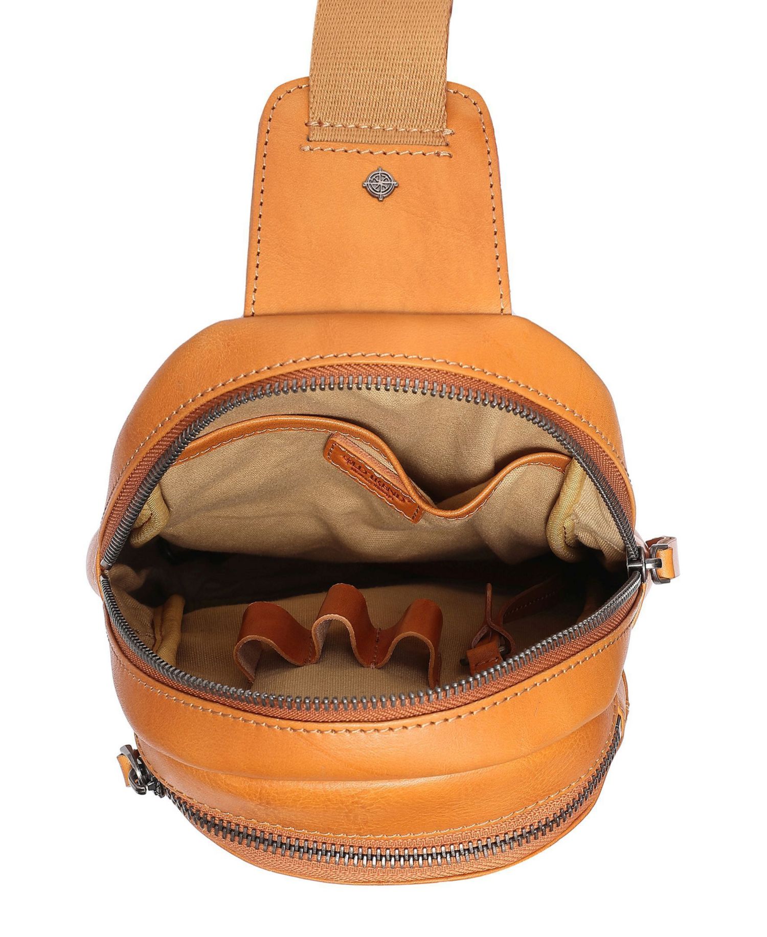 Sun-Wing Leather Sling Bag