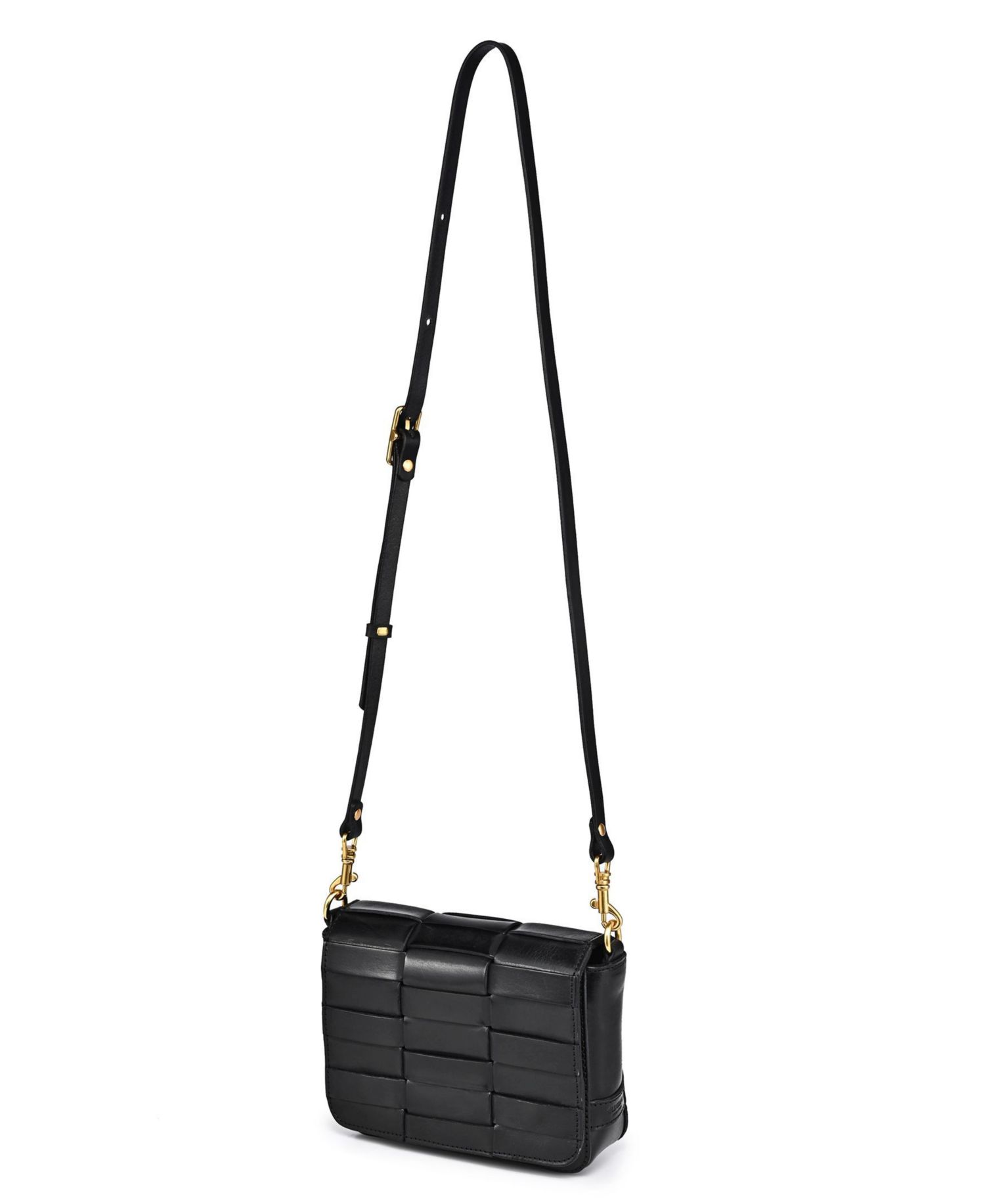 Lupine Mini Woven Leather Crossbody Bag