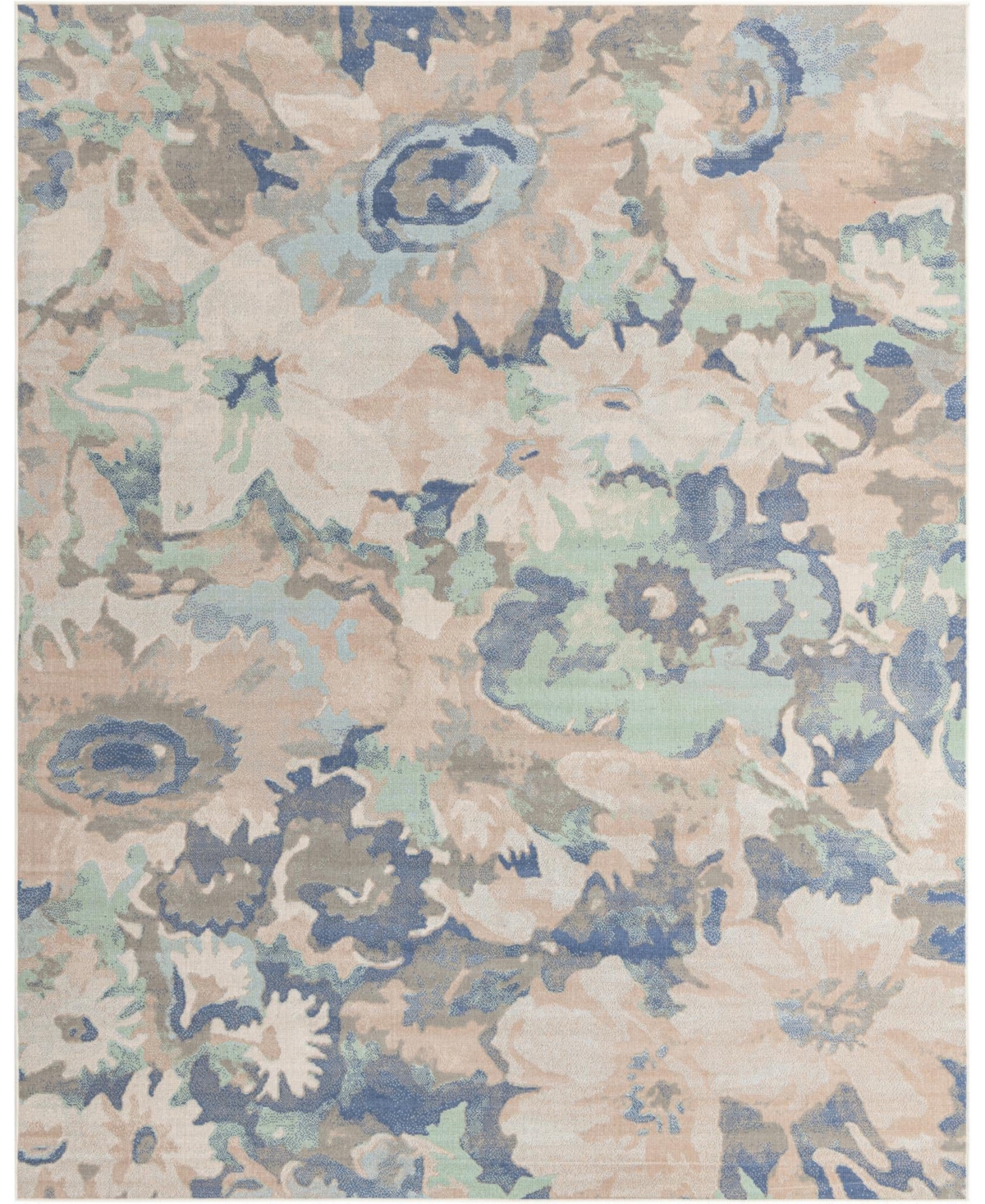 Bayshore Home Chapman Nymphaea 8' X 10' Area Rug In Blue