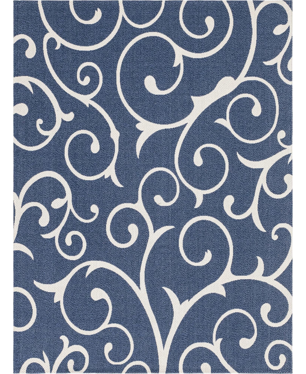 Bayshore Home Illie Scroll 7'5" X 10' Area Rug In Navy