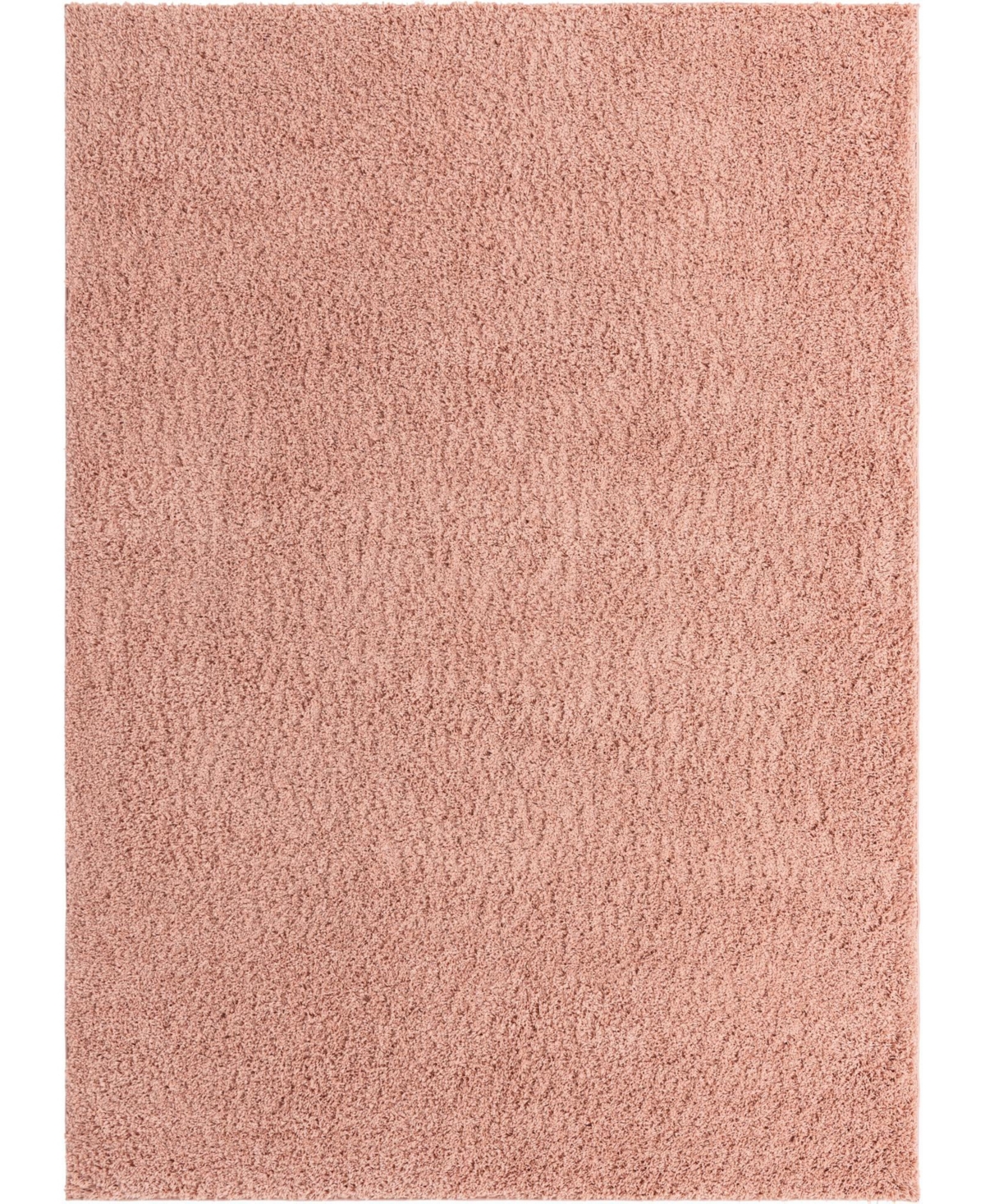 Bayshore Home Always Shag Solid 8' x 11' Area Rug - Rose