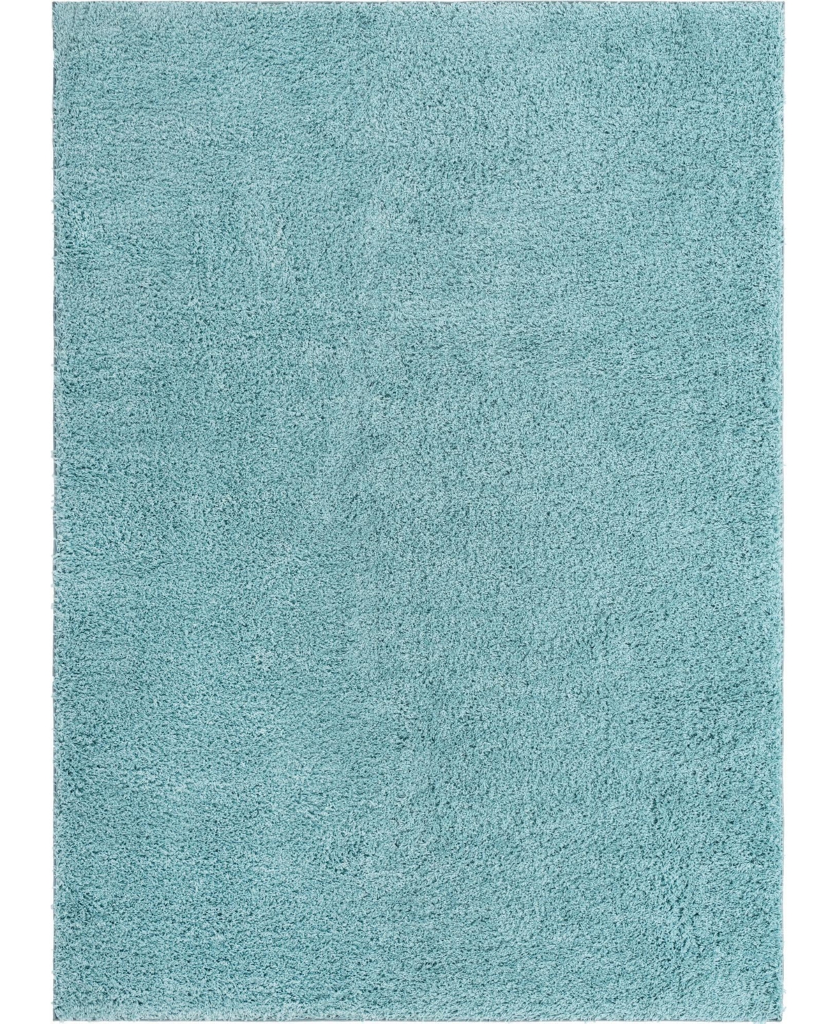 Bayshore Home Always Shag Solid 8' x 11' Area Rug - Turquoise