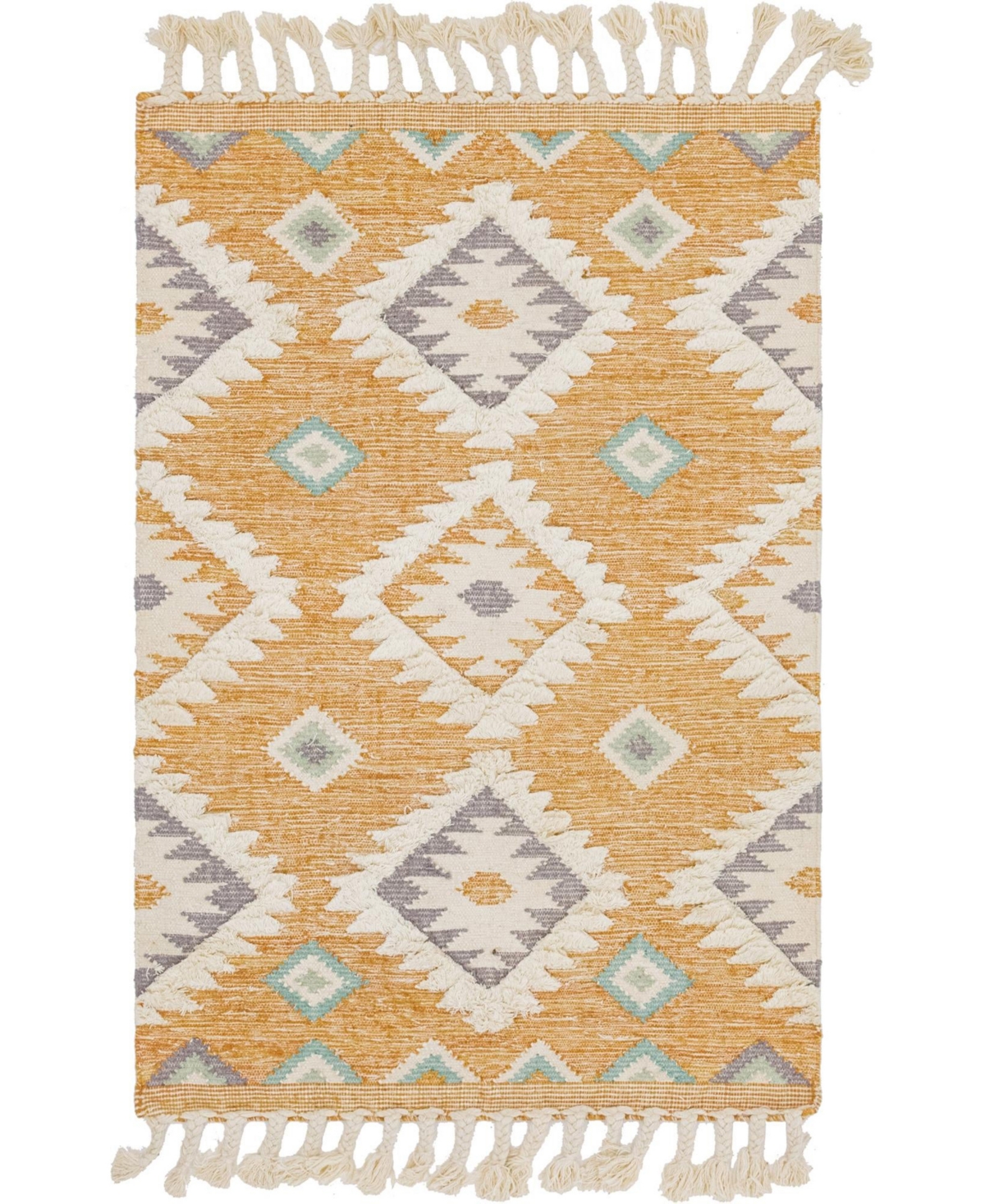 Bayshore Home Ridge Papago 4' x 6' Area Rug - Yellow