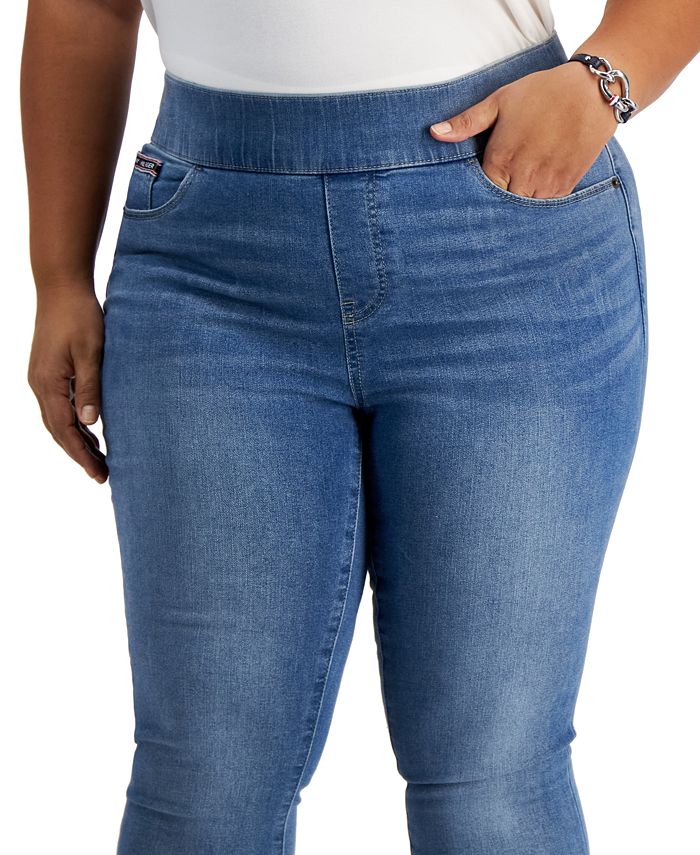 Tommy Hilfiger TH Flex Plus Size Gramercy Pull-On Skinny Jeans, Created for  Macy's - Macy's