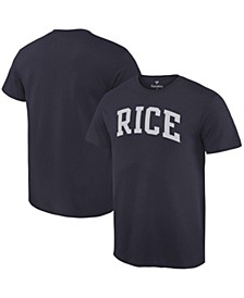 Men's Branded Navy Rice Owls Basic Arch Expansion T-shirt