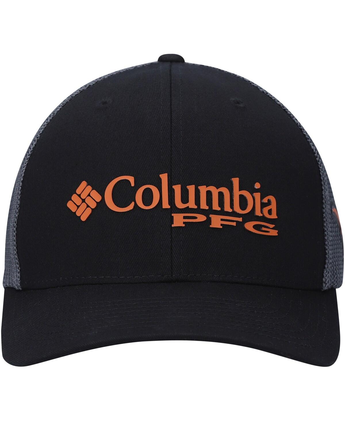 Shop Columbia Men's  Black And Gray Texas Longhorns Collegiate Snapback Hat In Black,gray