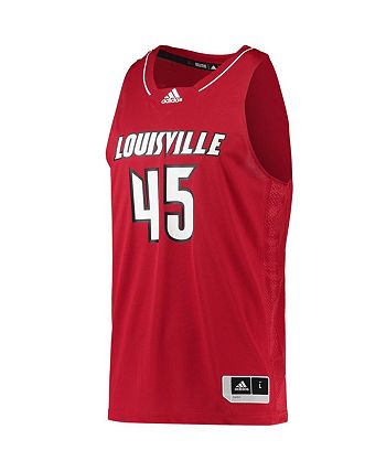 Men's Adidas #45 Red Louisville Cardinals Swingman Basketball Jersey