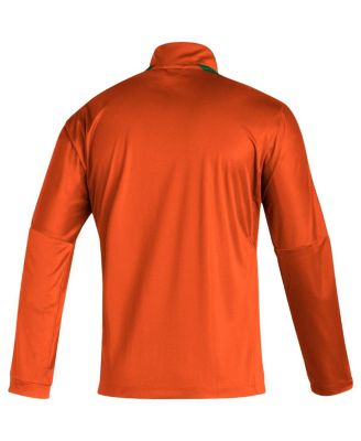 Men's Orange Miami Hurricanes 2021 Sideline Quarter-Zip Jacket