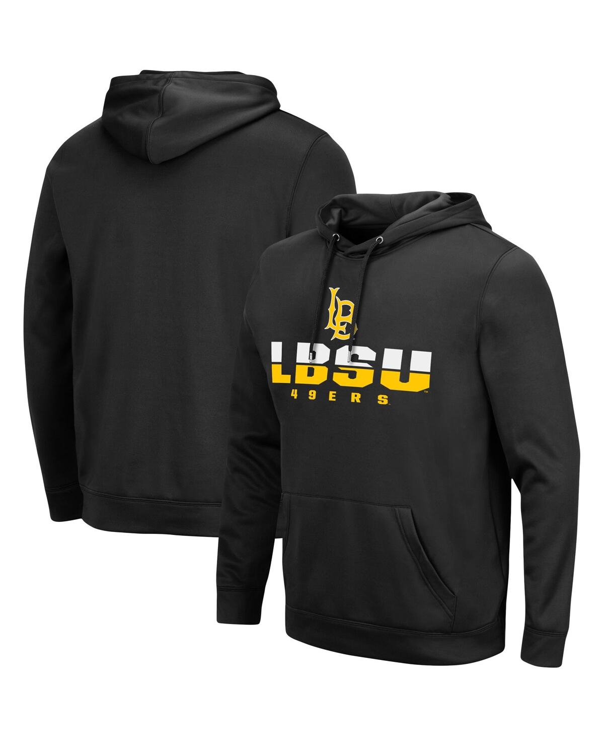 Colosseum Men's Black Appalachian State Mountaineers Lantern Pullover Hoodie In Black