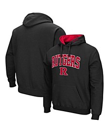 Men's Black Rutgers Scarlet Knights Arch and Logo 3.0 Pullover Hoodie