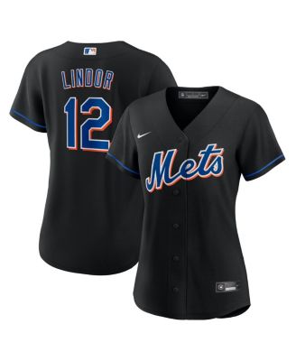 Nike New York Mets Francisco Lindor Jersey T-Shirt Black On Black