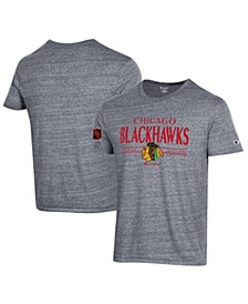 Men's Gray Chicago Blackhawks Tri-Blend T-shirt
