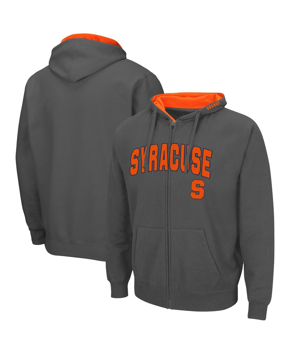 Colosseum Men's  Charcoal Syracuse Orange Arch And Logo 3.0 Full-zip Hoodie In Charcoal