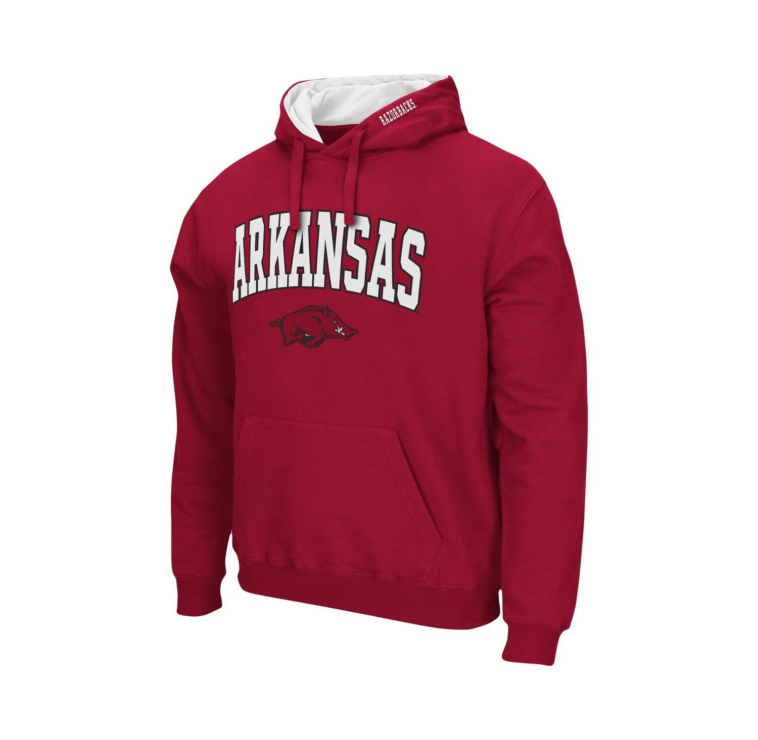 Men's Arkansas Razorbacks Arch and Logo 3.0 Pullover Hoodie