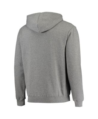 Men's Heathered Gray Illinois Fighting Illini Arch and Logo 3.0 Full-Zip Hoodie