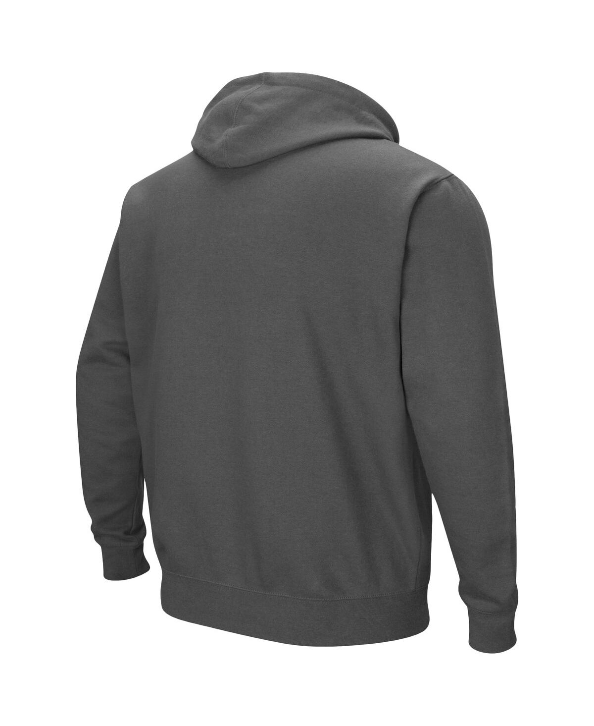 Shop Colosseum Men's  Charcoal Ndsu Bison Arch And Logo Pullover Hoodie