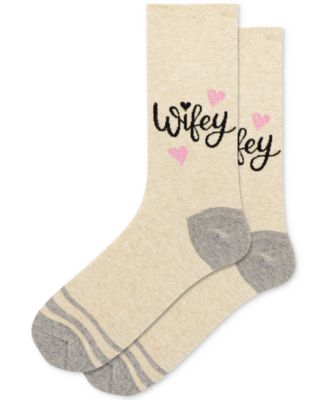 Hot Sox Wifey Crew Socks - Macy's