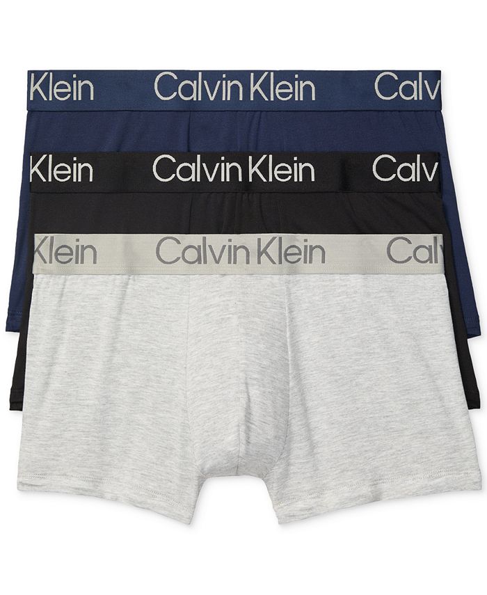 Calvin Klein Men's 3-Pack Ultra Soft Modern Modal Trunk Underwear - Macy's