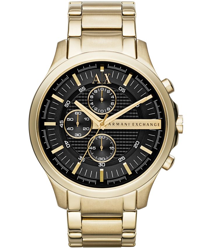 Men's Gold-Tone Stainless Steel Bracelet Watch 46mm AX2137