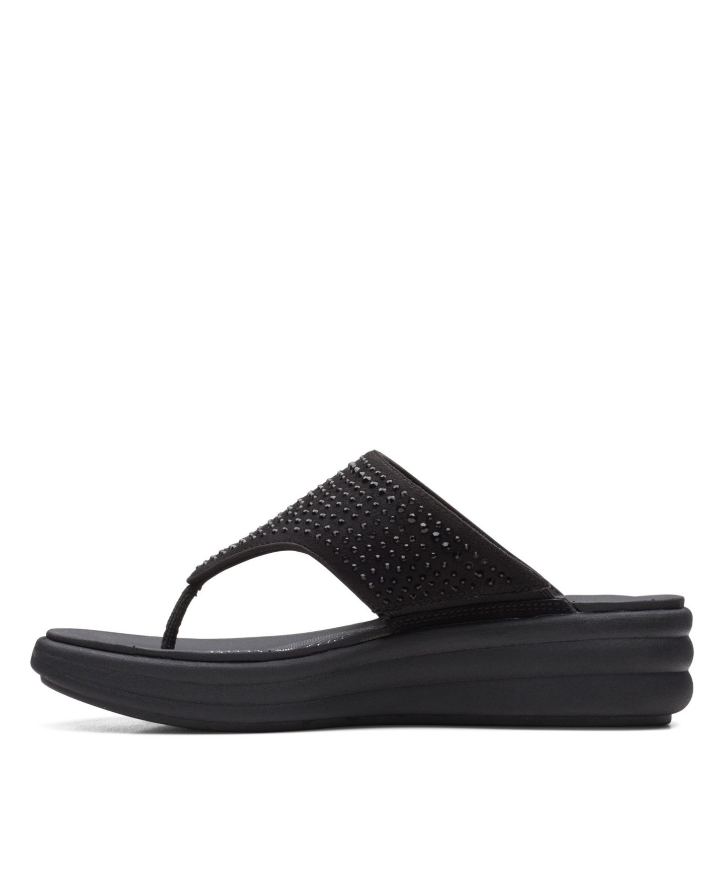 Женские сандалии Clarks Cloudstepper Drift Jaunt Wedge, цвет: Чёрный — фото 5