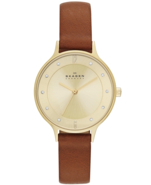 Skagen Women's Anita Saddle Leather Strap Watch 30mm SKW2147