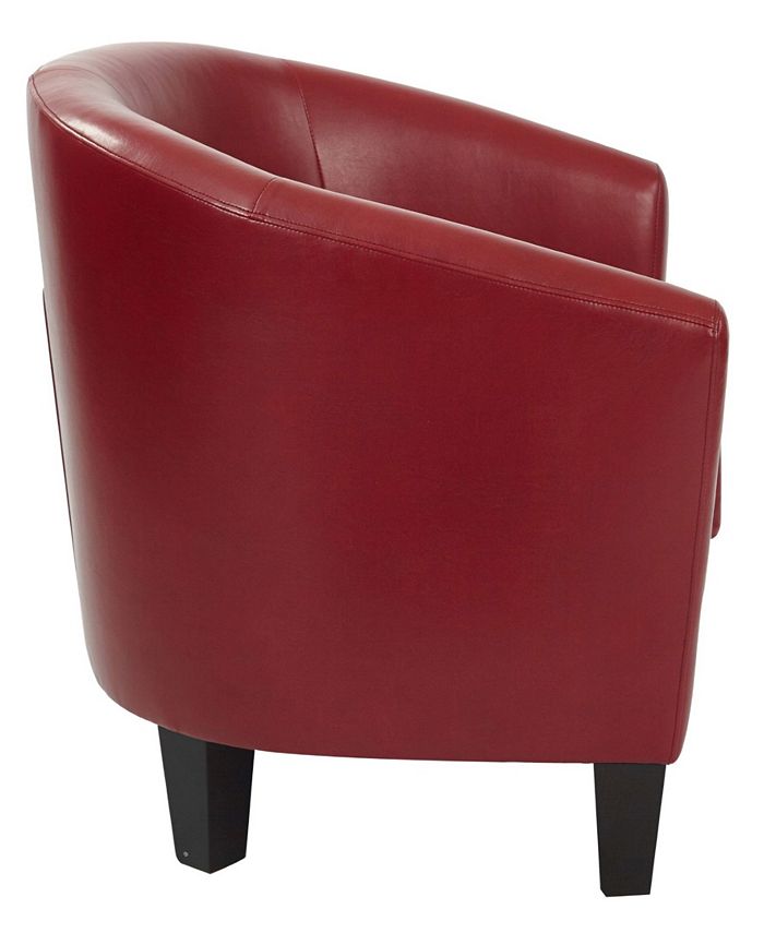 OSP Home Furnishings Ethan Fabric Tub Chair with Wood Legs Macy's