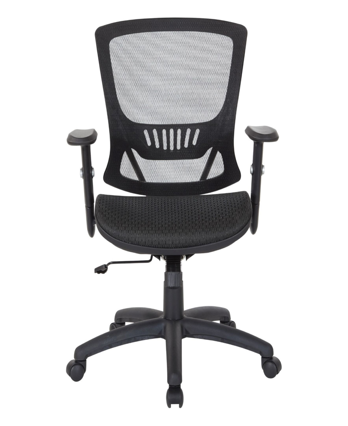 Mesh Screen Seat and Back Manager's Chair with Height Adjustable Arms - Blue