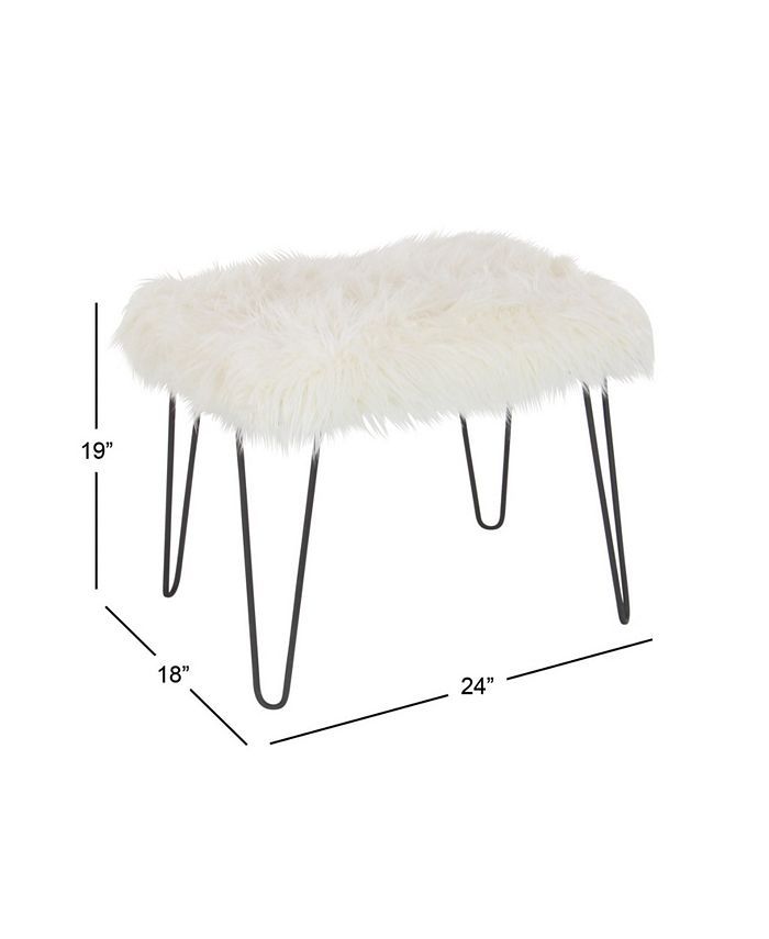 Rosemary Lane Fabric and Metal Modern Stool Macy's