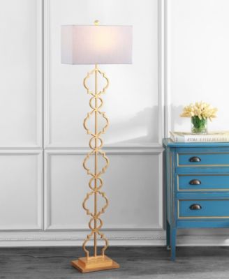 Selina Iron Ogee Trellis Modern LED Floor Lamp