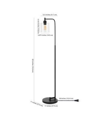 Axel Modern Glass Farmhouse Industrial LED Floor Lamp
