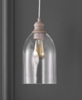 Fontaine 6.25" Adjustable Greige Glass Led Pendant