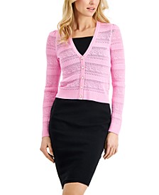 Mixed-Stitch Button Cardigan, Created for Macy's