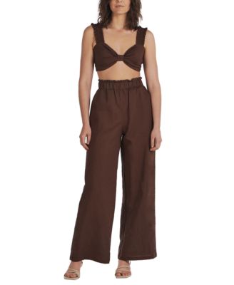Charlie Holiday - Diana Linen Cotton Crop Top