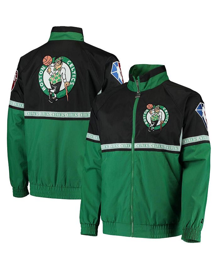adidas Boston Celtics On-Court Winter Full Zip Track Jacket -  Charcoal/Kelly Green