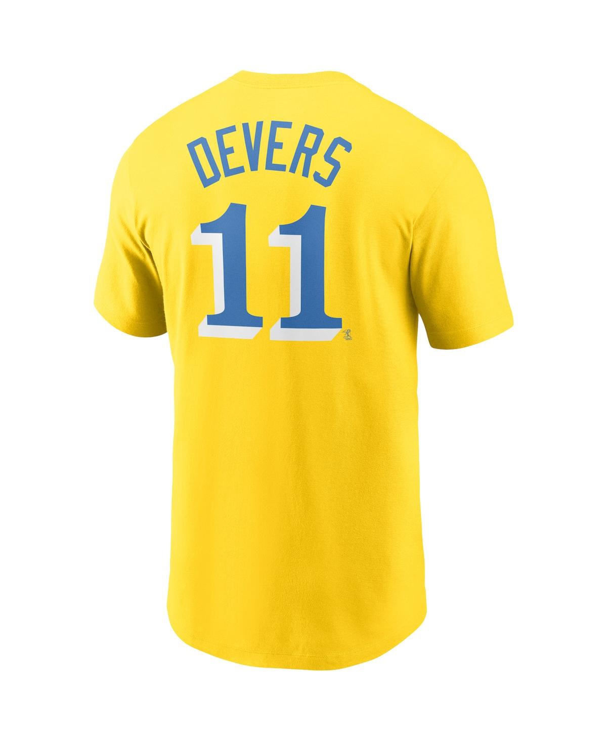 Men's Rafael DeversTone Boston Red Sox City Connect Name Number T-shirt - Gold