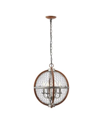 Gaines 4-Light Adjustable Rustic Industrial LED Pendant