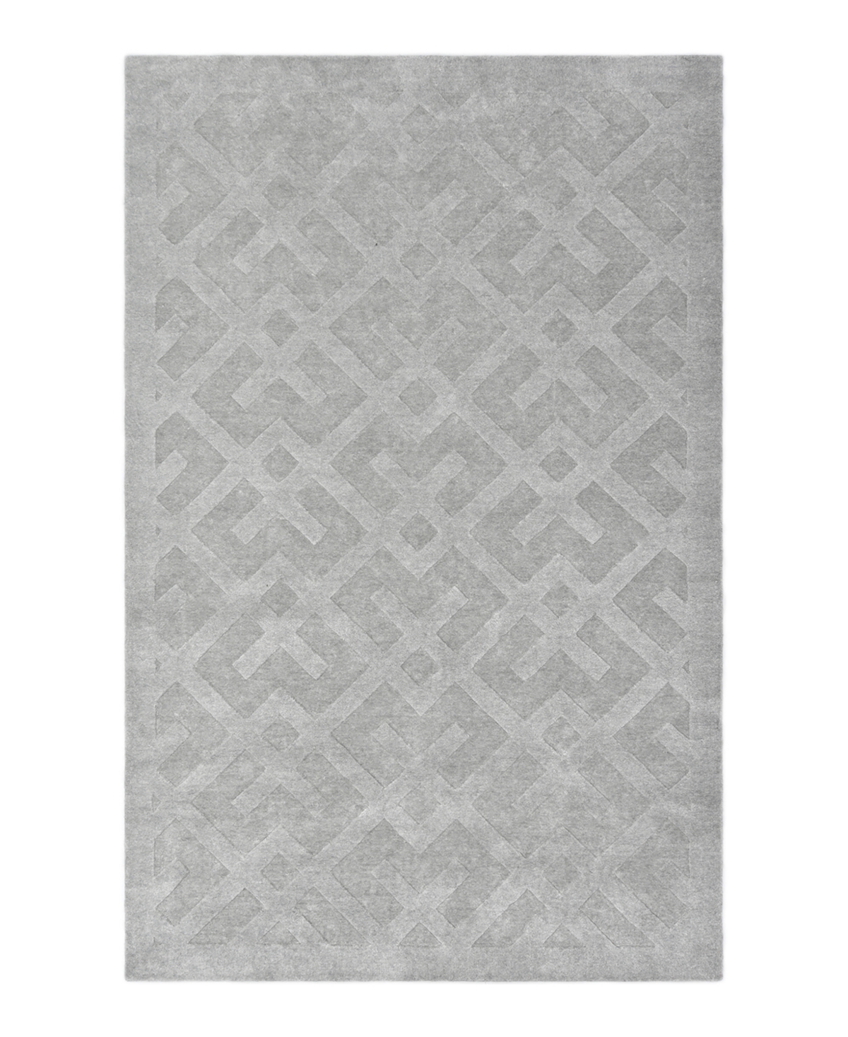 Timeless Rug Designs Modern S6001 8' x 10' Area Rug - Silver-Tone