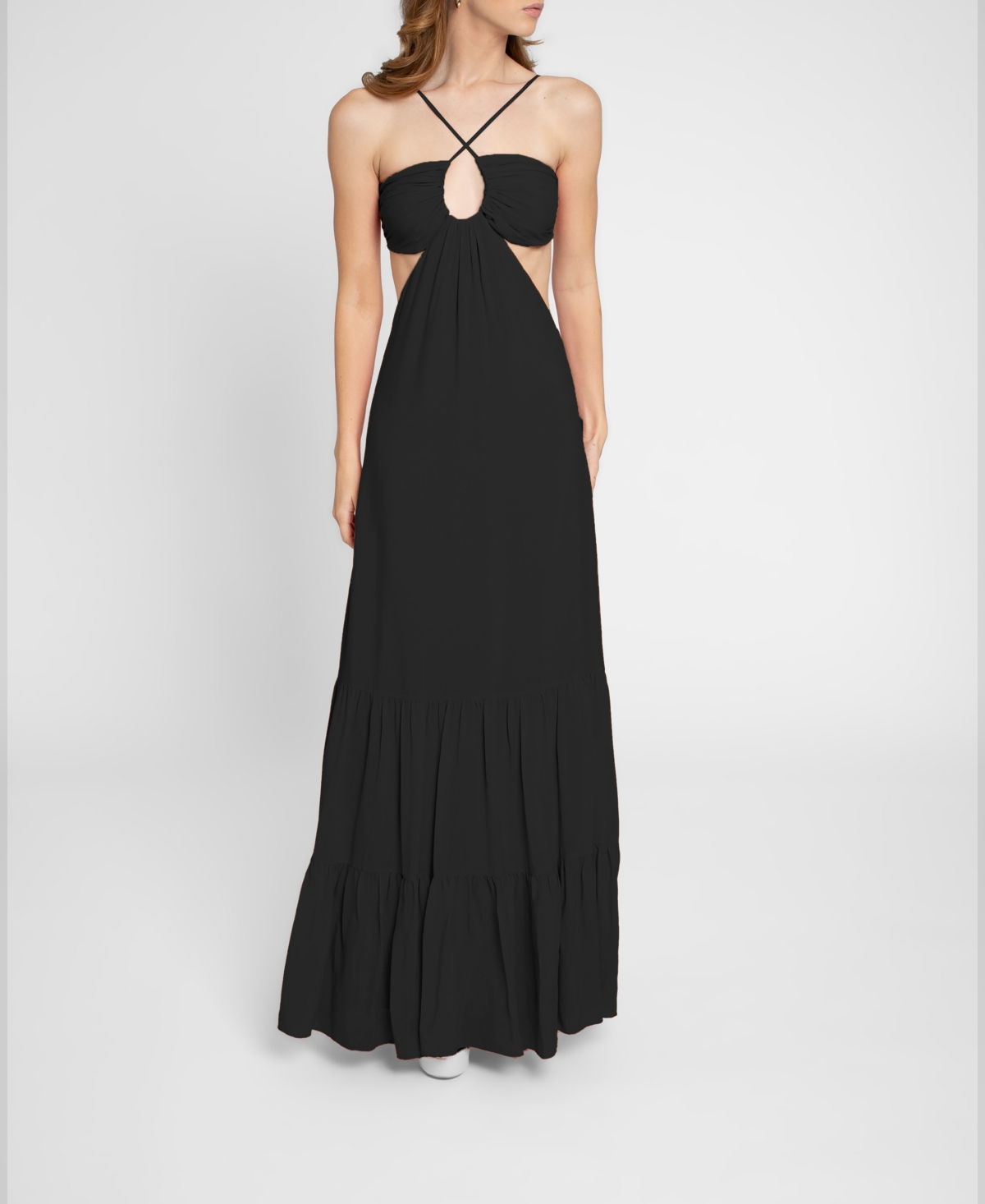 Nicole Miller Cutout Maxi Halter Dress Smart Closet